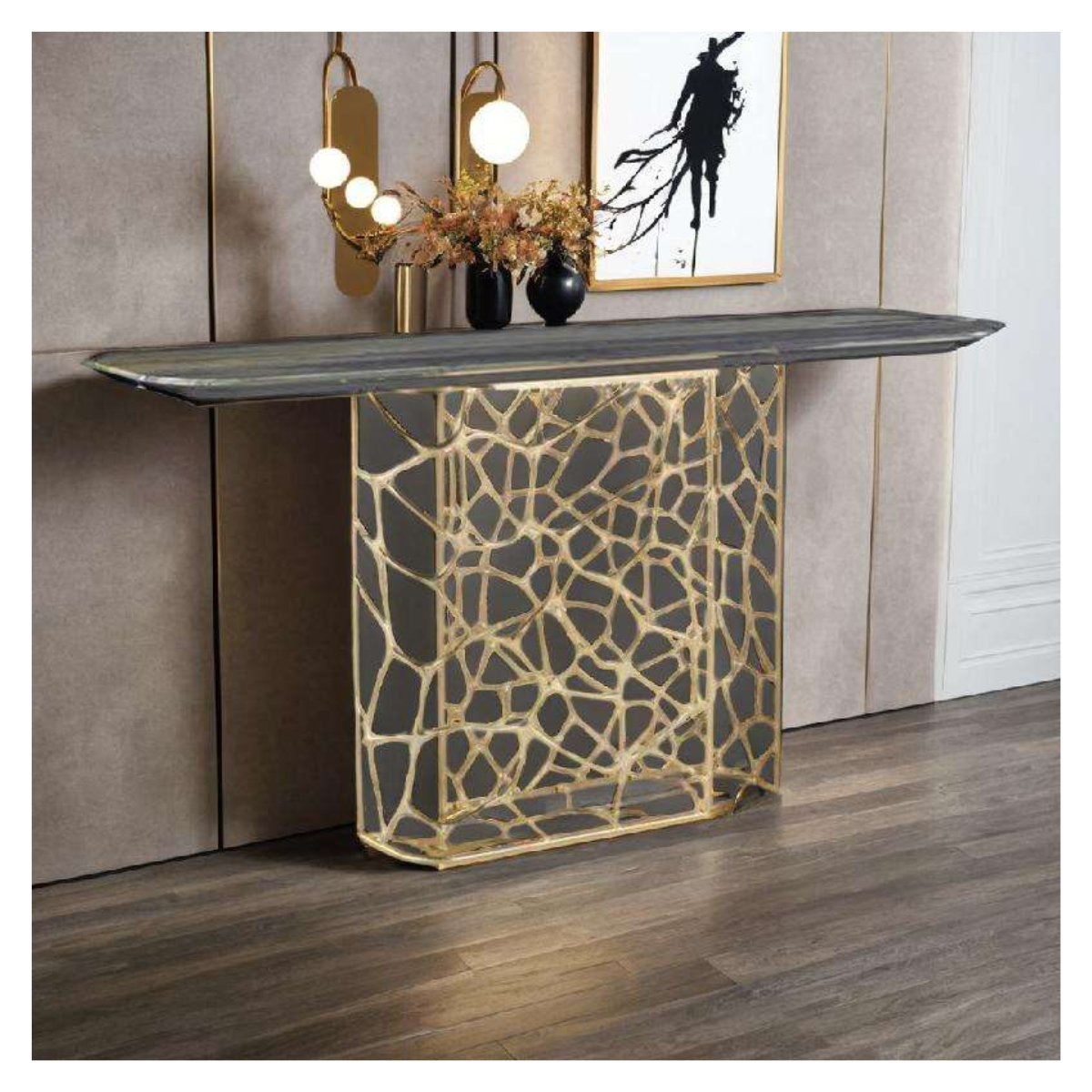 Fractured Web Console Side Table